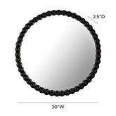 Baria Black Wooden Mirror Model: TOV-C18396